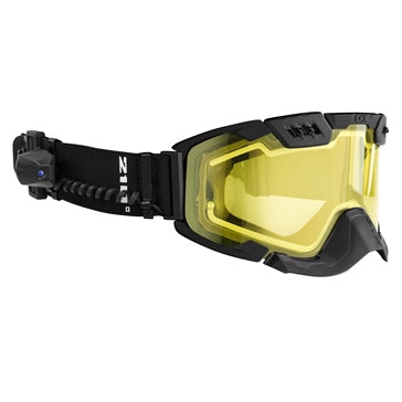 CKX Lunettes 210° électrique avec ventilation contrôlable pour hors-piste Noir mat, CASQUE TITAN