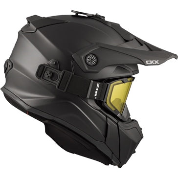 CKX Casque Hors-Piste Titan Original, hiver Solid - Lunette 210° incluse (NOIR MAT) (MEDIUM & LARGE)