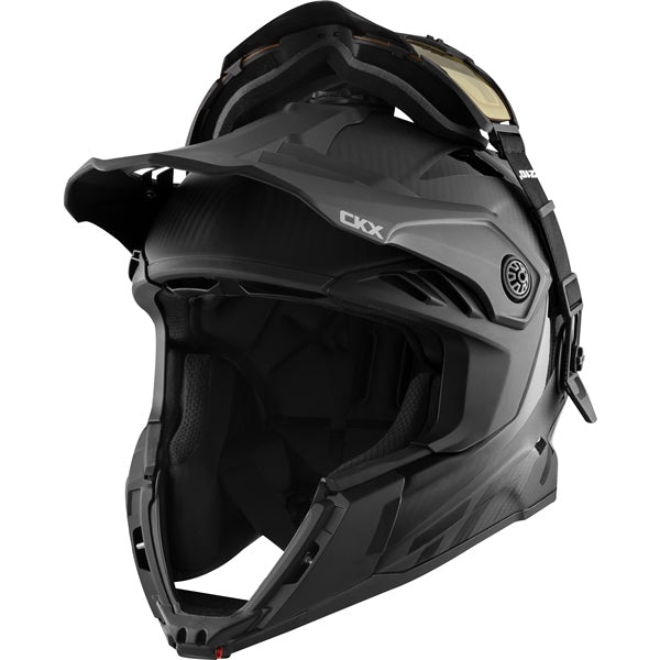 CKX Casque Titan Air Flow Carbone - Hors-piste Solid - Lunette 210° incluse, hiver, été