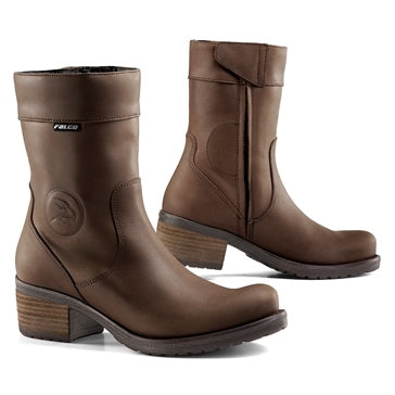 Falco Bottes Ayda 2 Femme - Urbain Motocyclette, Brun