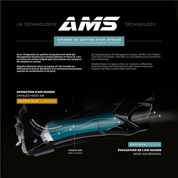 CKX Casque intégral Mission AMS Solid - Hiver **NOIR LUSTRÉ**