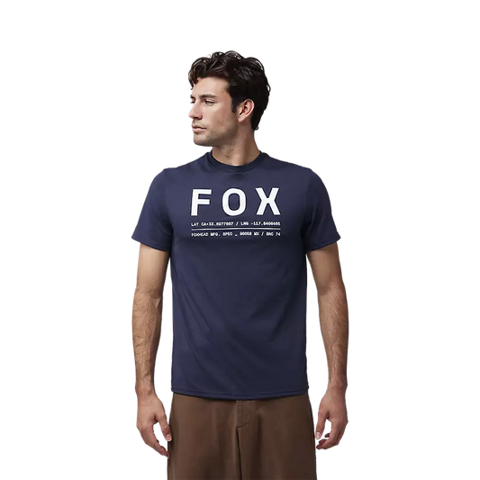 T-SHIRT FOX TECH Non Stop, MARINE**