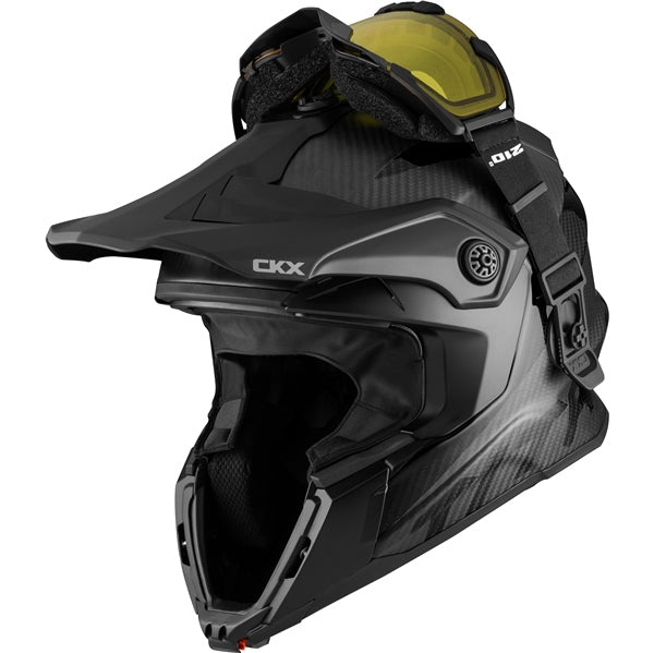 CKX Casque Titan Original Carbone - Sentier et hors-piste Solid - Lunette 210° incluse