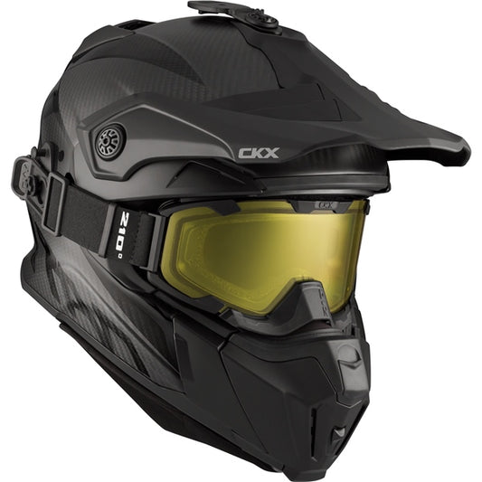 CKX Casque Titan Original Carbone - Sentier et hors-piste Solid - Lunette 210° incluse