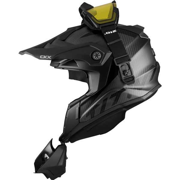 CKX Casque Titan Original Carbone - Sentier et hors-piste Solid - Lunette 210° incluse