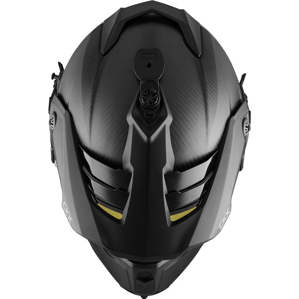 CKX Casque Titan Original Carbone - Sentier et hors-piste Solid - Lunette 210° incluse