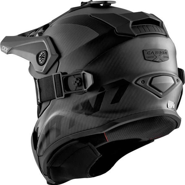 CKX Casque Titan Original Carbone électrique combo - Sentier et hors-piste Solid - Lunette 210° incluse