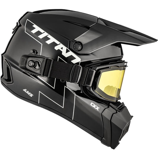 CKX Casque Titan AMS Solid - Lunette Apex incluse (Noir lustré)