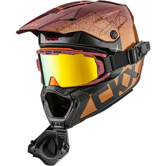 CKX Casque Titan AMS Vaneer - Lunette Apex incluse, Pecan brillant