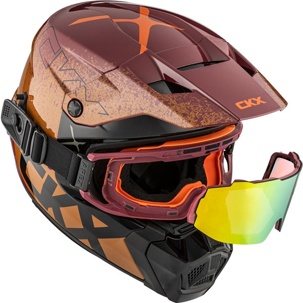 CKX Casque Titan AMS Vaneer - Lunette Apex incluse, Pecan brillant