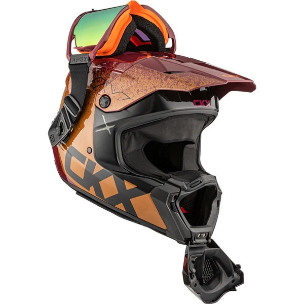 CKX Casque Titan AMS Vaneer - Lunette Apex incluse, Pecan brillant