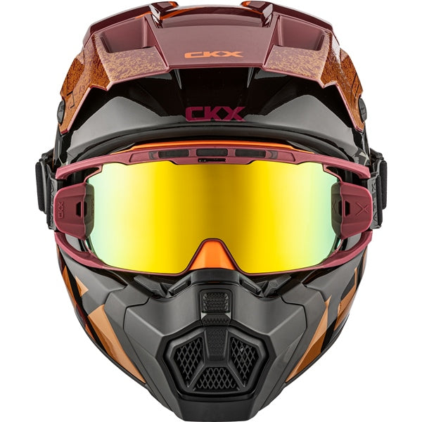 CKX Casque Titan AMS Vaneer - Lunette Apex incluse, Pecan brillant