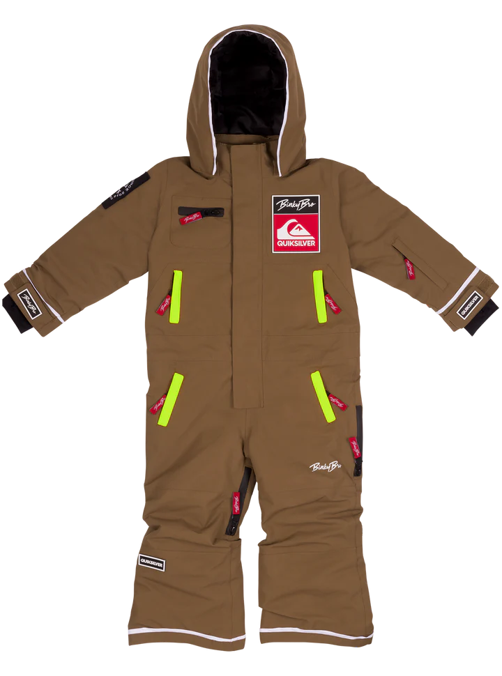 Monosuit BinkyBro X Quiksilver, enfant, 99-90, Brown/Neon