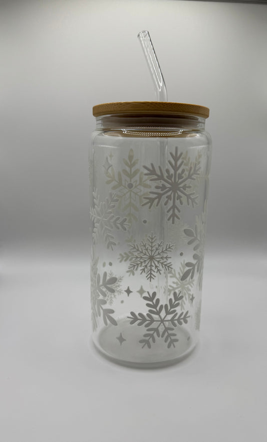 Verre en vitre flocon