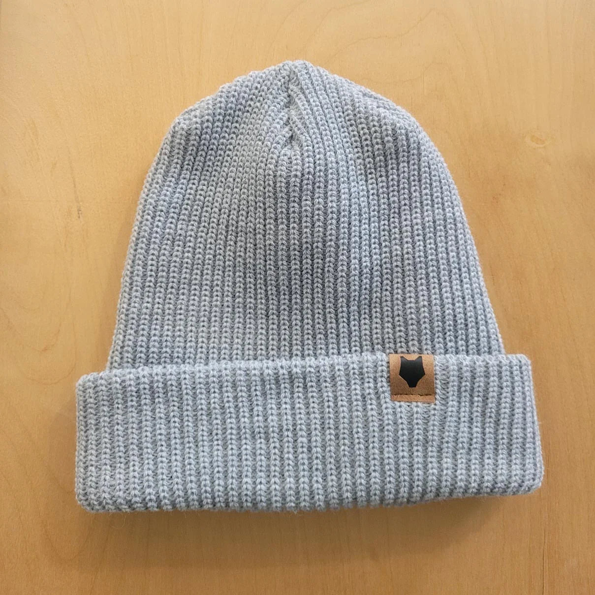 Tuque côtelée - Gris, unisex
