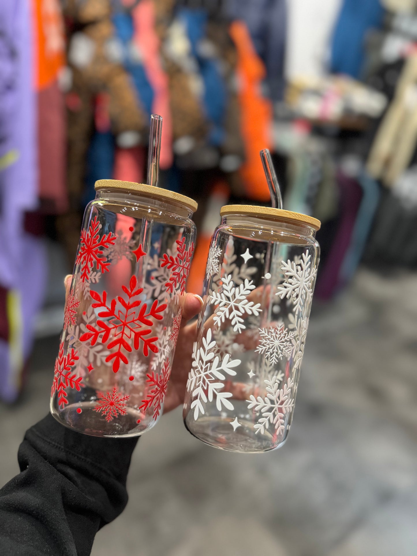 Verre en vitre flocon