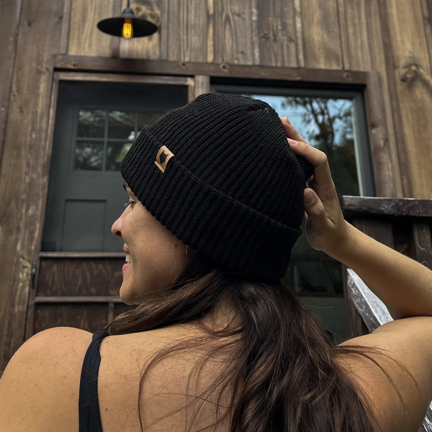 Tuque côtelée - Noir, unisex