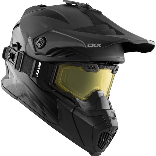 CKX Casque Titan Air Flow Carbone - Hors-piste Solid - Lunette 210° incluse, hiver, été