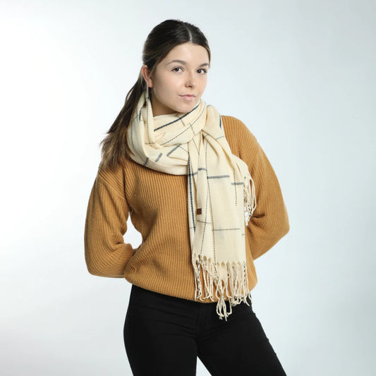 ÉCHARPE EN TRICOT (VANILLE DORÉ)